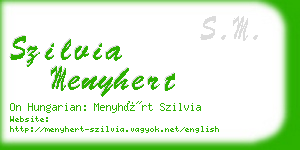 szilvia menyhert business card